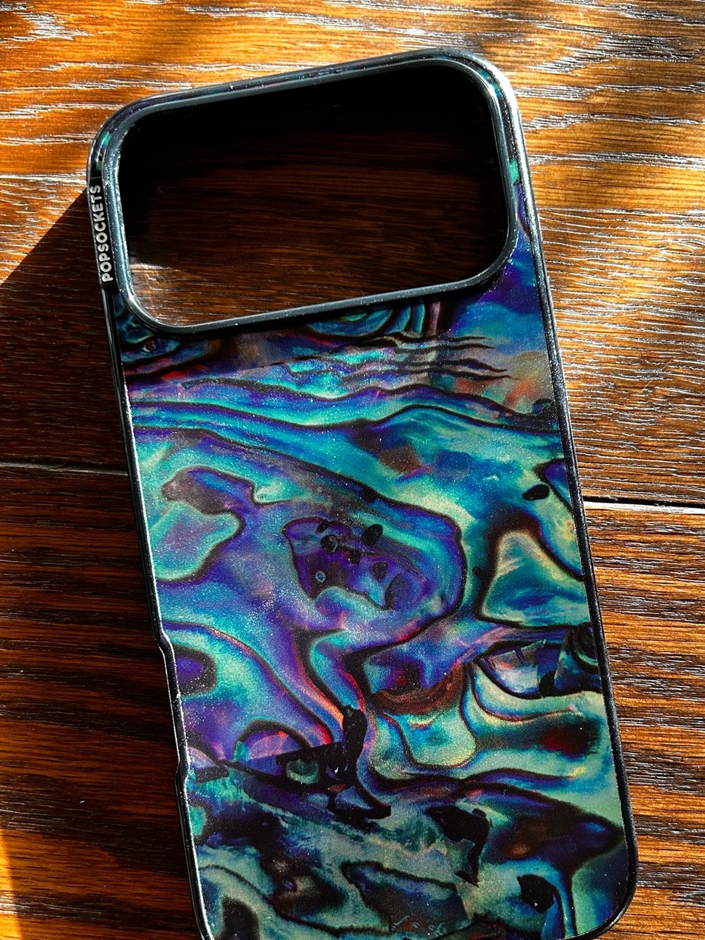 PopSocket Iridescent Abalone-Style Case in Blue and Green